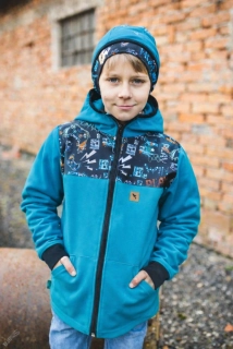 Softshellová bunda - petrolej/Play SKLADEM vel.134