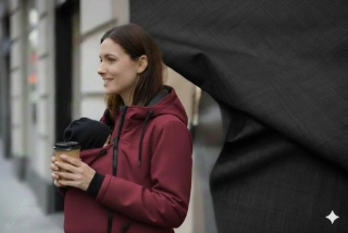 Softshellová nosící parka pro přední nošení VYŠŠÍ PARAMETRY černá