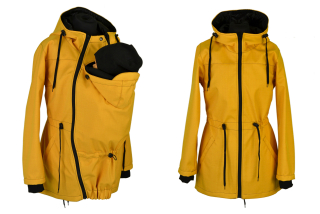 Softshellová nosící parka pro přední nošení VYŠŠÍ PARAMETRY hořčice
