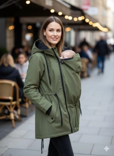 Softshellová nosící parka pro přední nošení - oliva