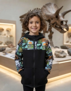 Softshellová bunda - černá/dino
